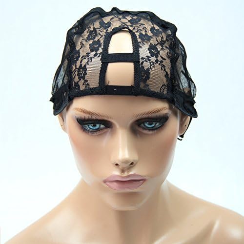 Hot Hair Black Color Middle U Part,Middle Size,Adjustable Swiss Lace U Part Wig Caps 1piece/Lot by ALI HOT