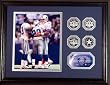 Dallas Cowboys Trio Photomint with Troy Aikman, Emmitt Smith, and Michael Irvin and Silver Coins