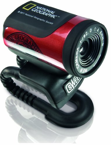 SWEEX National Geographic HD Webcam Red 5 element lens built in microphone 720p HD Preisvergleich