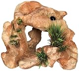 Nobby 28073 Aqua Ornaments ""LAVA-FELS"" mit Pflanzen 28.5 x 18.5 x 24 cm