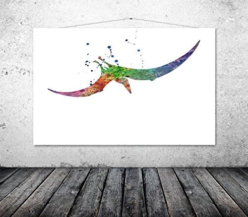 Pterosaur Dinosaur Art Print, Pterodactyl Dinosaur Poster, Boys Dinosaur Decor