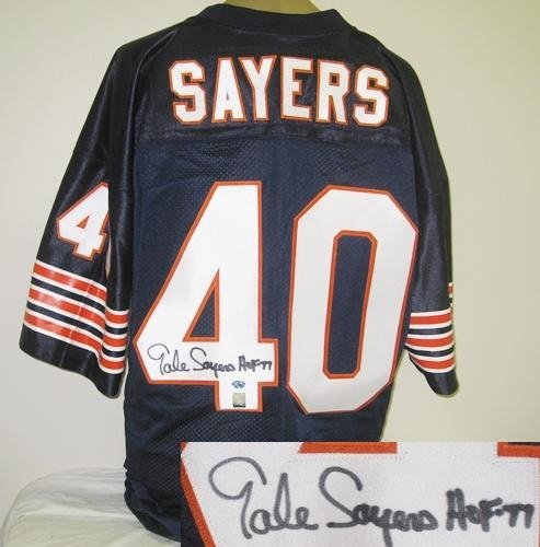 Gale Sayers Autographed/Hand Signed Chicago Bears Jersey w/HOF