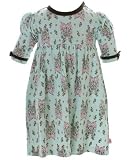 : Icky Baby Sacred Heart Teal Puff Sleeve Dress