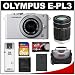Olympus PEN E-PL3 Micro 4/3 12.3 MP Digital Camera & 14-42mm MSC II R Lens (White/Silver) with 40-150mm Lens + 16GB Card + Battery + Case + Accessory Kit