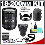 Nikon 18-200mm f/3.5-5.6G AF-S VR II ED Lens with HB-35 Hood & Pouch Case + ....