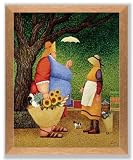 Lowell Herrero - Market Day - Gold Frame 22.5