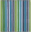 Flat Weave 100% Cotton Colorful Blue and Green Striped Tablecloth 54x90 Inches