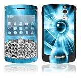 Abstract Blue Tech Design Decal Skin Sticker for BlackBerry Curve 8330 Cell Phone