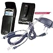 (3 in 1) BlackBerry Omega Black Vertical Case for 8700, 8700g, 8700c, 8703e, 7780, 7750, 7730, 7510, 7520,7290, 7280, 7210, 7500, 7250 + Car Charger + Travel charger