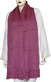 Homemade Christmas Gifts - Red Scarf in Pure Wool India Dress 20 inches x 78 inches (wstl011)