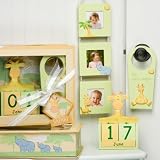 Baby on Safari - Handpainted Wood Gift Set in Keepsake Shadow Box (Set of 96) - Baby Shower Gifts &