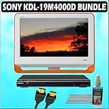 Sony Bravia M-Series KDL-19M4000/D 19-Inch 720p LCD HDTV (Orange) + Sony DVD Player w/ Accessory Kit