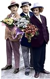  : Three Stooges with Flowers Life-Size Cardboard Standup Standee Cutout Poster