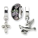 Sterling Silver Reflections Religious Boxed Bead Set