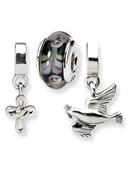 Sterling Silver s Religious Boxed Bead Set by Reflection Beads, Best Quality Free Gift Box Satisfaction Guaranteed