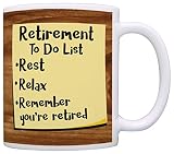 Retirement Gifts for Men Retirement To Do List Gift Coffee Mug Tea Cup Simulated Wood