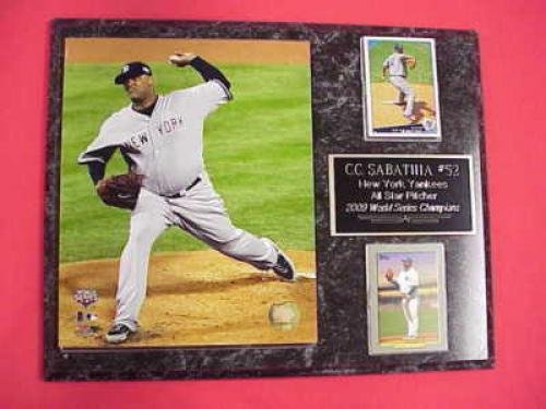 Yankees CC Sabathia 2 Card Collector Plaque