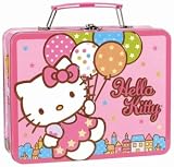 Amscan Hello Kitty Balloon Dreams 6 x 7-5/8 x 2-3/4 Metal Box with Handle
