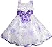 Sunny Fashion Girls' 3 Layers Girls Dress Diamond Bow Tie Purple Girl