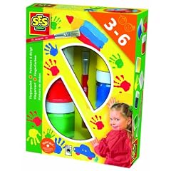 SES creative 00306 - Fingerfarbe 6 Farben je 50 ml