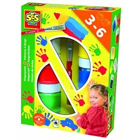 Ses - 00306 - Loisir Cr�atif - Peinture � Doigts 6 x 50 ml