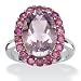 Sterling Silver Amethyst Pink and Rhodolite Womens title=