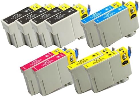 Virtual Outlet ® 10 Pack Remanufactured Inkjet Cartridges for Epson T127 #127, T127120 T127220 T127320 T127420 Compatible with Epson Stylus NX625, Stylus NX530, WorkForce 633, WorkForce 630, WorkForce 635, Workforce 840, Workforce 645, Workforce 845, WF-7010, WF-7510, WF-7520, WorkForce 60, WorkForce 545, WorkForce WF-3540, WorkForce WF-3520, WorkForce WF-3530 (4 Black, 2 Cyan, 2 Magenta, 2 Yellow)
