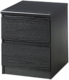 Tvilum Scottsdale Nightstand, Black and Woodgrain