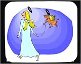 Mouse Pad with angels, angel, dog, halo, pet