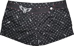 Emily the Strange juniors Ace of Diamonds Black Mini Shorts