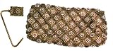 Kenny Ma Bronze Red Carpet Designer Clutch Handbag with Champagne and Aurore Boreale Swarovski Crystals