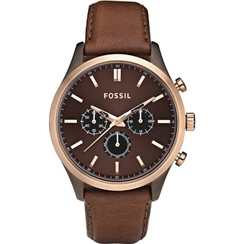 Fossil Walter Leather Watch - Brown [Watch] Fossil