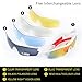 Poshei P03 Polarized Sunglasses with 5 Set Lenses for Biking Fishing Driving