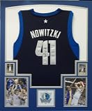 DIRK NOWITZKI AUTOGRAPHED SIGNED DALLAS MAVERICKS JERSEY FRAMED GAI COA