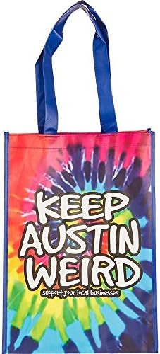 Tie-Die Keep Austin Weird Reusable Tote and Grocery Bag