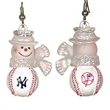 New York Yankees MLB Snowman Baseball Earrings (1)
