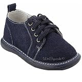 Wee Squeak Baby Toddler Little Boys Dark Blue Suede Lace up Shoes 3-12