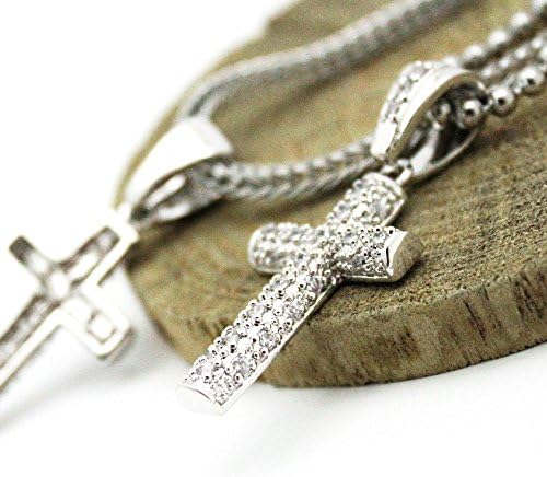 CSG Cross Micro Pave 3D Pendant Rhodium CZ Charm 2 inch Tyga Hiphop Jewelry Unisex