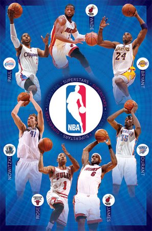 NBA Superstars 2011 Poster Poster Print, 22x34