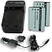 NIKON EN-EL11 Equivalent Charger &amp; Battery 2-Pack Combo for OEM MH-64 &amp; Coolpix S550 Digital Cameras