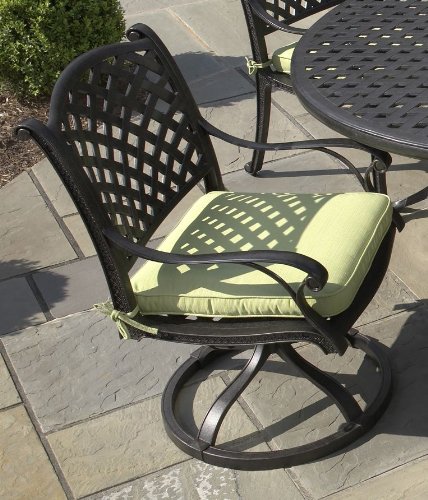 Click To Long Cove Cast Aluminum Dining Swivel Rocker Frame in Antique Fern Details... Long Cove Cast Aluminum Dining Swivel Rocker Frame in Antique Fern