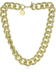 1AR by UnoAerre 18k Gold Plated Textured Twisted Link Necklace