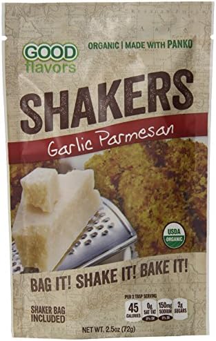 Good Flavors Organic Panko Seasoning Shaker, Garlic Parmesan, 2.50 Ounce