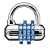 Master Lock 1534D Password Plus Combo Lock in Blue, Yellow, Orange, Red or Silver (Colors Vary), 1-Pack