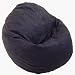 Personalized Monogram Embroidered Beanbag Chair Kid Size Comfy Bean Natural Cotton Removable Washable Cover - Black