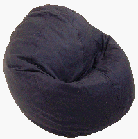 Personalized Monogram Embroidered Beanbag Chair Kid Size Comfy Bean Natural Cotton Removable Washable Cover - Black