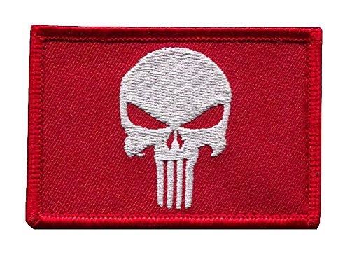 Velcro Red White Holiday Edition Punisher Flag  Tactical Operator Morale Patch