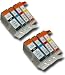 8 Chipped Compatible Canon PGI-5 & CLI-8 Ink Cartridges from 'The Ink Squid'. Fully Compatible with the Canon Pixma MX700 Printer. 2 x PGI-5Bk (Black); 2 x CLI-8C (Cyan/Blue); 2 x CLI-8M (Magenta/Red); 2 x CLI-8Y (Yellow). The Latest Chips, the Maximum ML Capacity of any Compatible Ink Cartridge. 2 Year Guarantee on all Cartridges.