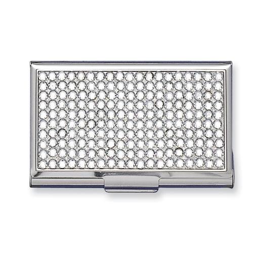 Crystal ,Business Card Case Enhanced with Acrylic Stones