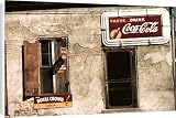 Canvas Prints of MISSISSIPPI CAFE, 1940. Cafe with soft drink signs in Natchez, Mississippi from Granger Art on Demand
